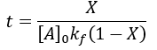 Reaction completion time calculation for second order irreversible reactions