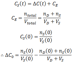 Protein dialysis equation concentration in dialysis bag