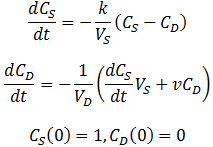 Differential equation protein dialysis sample concentration