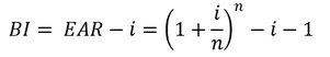 Bonus interest from compounding calculation