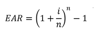 Effective annual interest rate equation