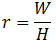 Equation for aspect ratio